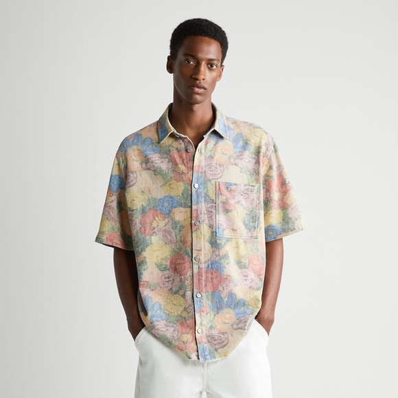 Zara Floral Print Overshirt - Picture 1 of 6
